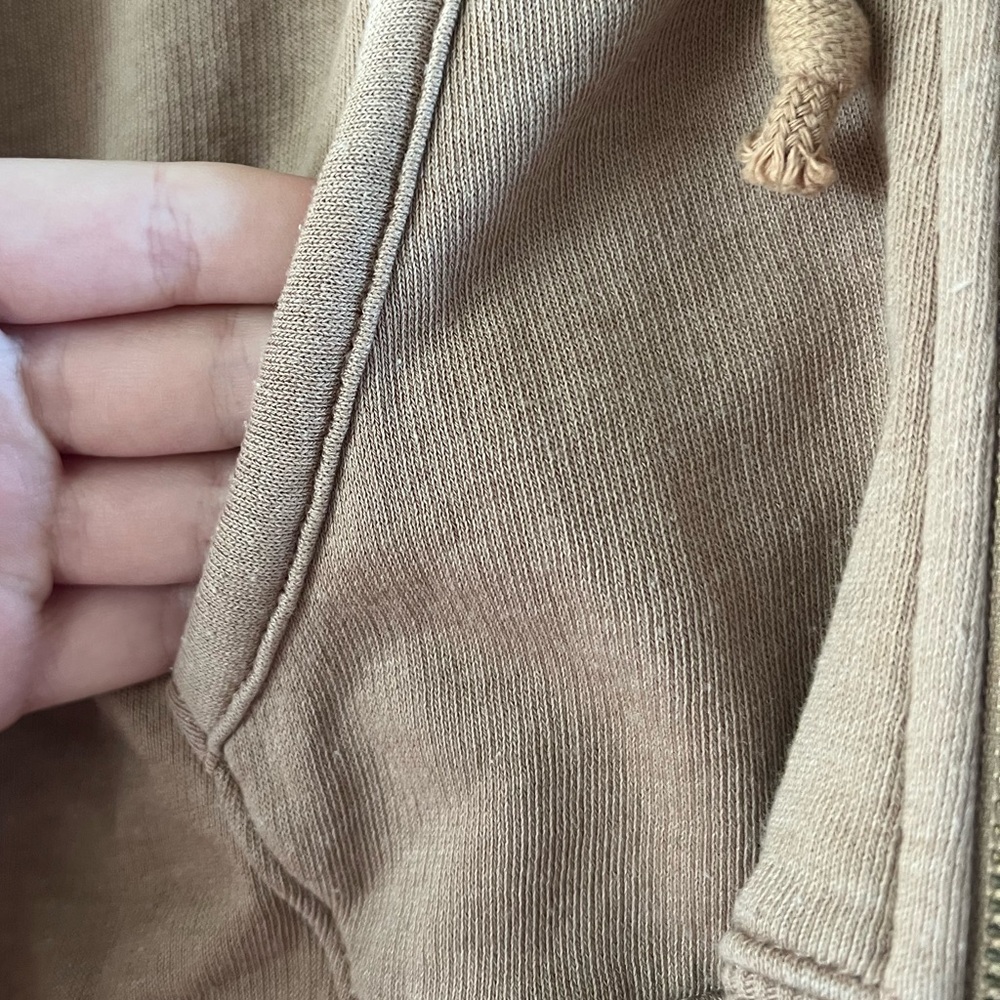 American Eagle Women’s Brown Cropped Zip Up Hoodie Size Small - Picture 4 of 8